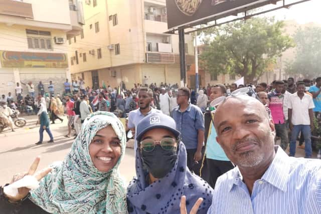 Zeinab Elsayed, pictured here at a protest