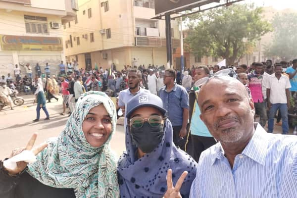 Zeinab Elsayed, pictured here at a protest