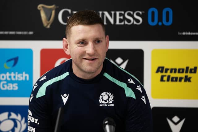 Scotland's Finn Russell speaks to the media ahead of the Guinness Six Nations opener against Italy at Scottish Gas Murrayfield.