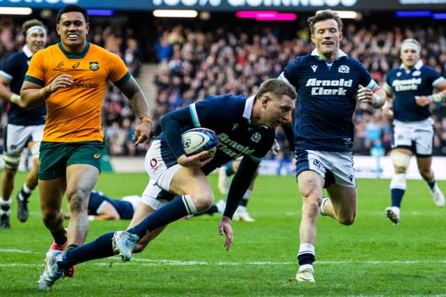 Finn Russell scored a try against Australia in Scotland's last match.