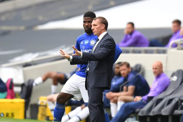 Brendan Rodgers worked with Kelechi Iheanacho at Leicester City, now he wants to sign the striker for Celtic. (Photo by Michael Regan/Getty Images)