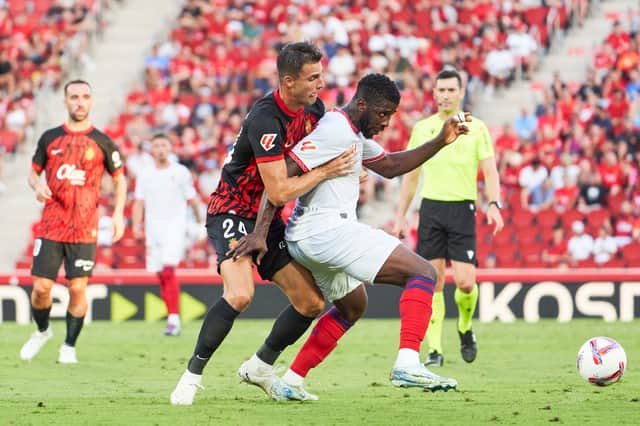 Celtic target Kelechi Iheanacho in action for Sevilla against Real Mallorca in La Liga in August. (Photo by Rafa Babot/Getty Images)