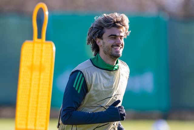 Jota during a Celtic training session at Lennoxtown on Friday. (Photo by Alan Harvey / SNS Group)