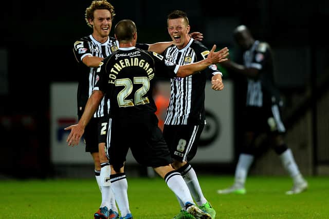 Callum McGregor, right, spent a year on loan at Notts County.