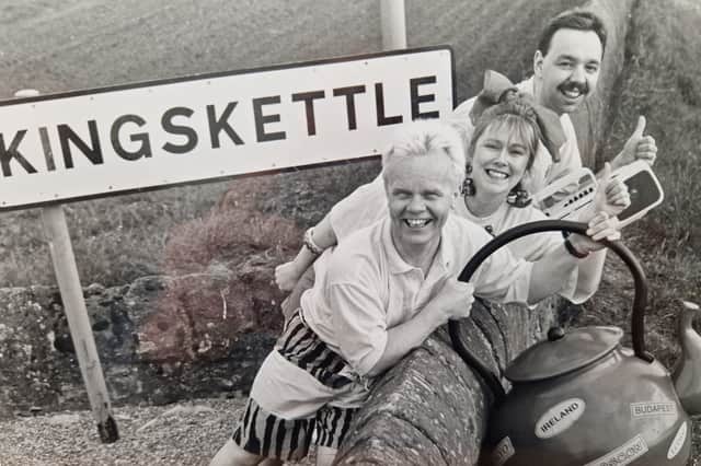 Folk singer Artie Trezise (left) still tours under the banner of The Singing Kettle. 