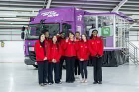 Students from the Shell Girls in Energy programme are shown around the Net Zero Challenge and its interactive exhibits