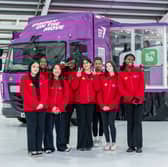 Students from the Shell Girls in Energy programme are shown around the Net Zero Challenge and its interactive exhibits