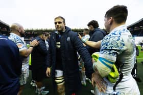 Scotland's Jonny Gray during a Italy guard of honour at full time after the Six Nations opener at Murrayfield. (Photo by Craig Williamson / SNS Group)