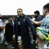 Scotland's Jonny Gray during a Italy guard of honour at full time after the Six Nations opener at Murrayfield. (Photo by Craig Williamson / SNS Group)