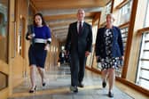 The SNP's top team of Kate Forbes, John Swinney and Shona Robison will be relieved to see their Budget passed by the Scottish Parliament but the country will end up paying a heavy price (Picture: Jeff J Mitchell)