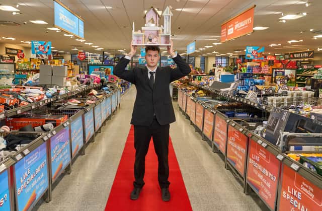 Created using Aldi's wooden toy castle, the supermarket's take on this showcases just how diverse their Specialbuys range is