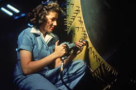 A factory worker at the Consolidated Aircraft Corporation in Fort Worth, Texas, in 1942 (Picture: Howard R Hollem)