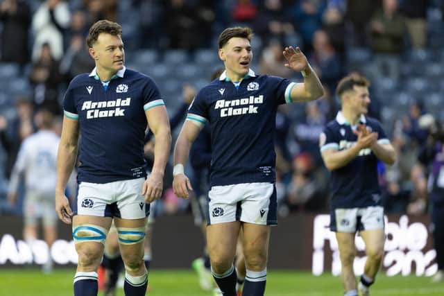 Scotland's Jack Dempsey and Tom Jordan could both start against Ireland after impactful substitute appearances in the win over Italy. (Photo by Ross MacDonald / SNS Group)