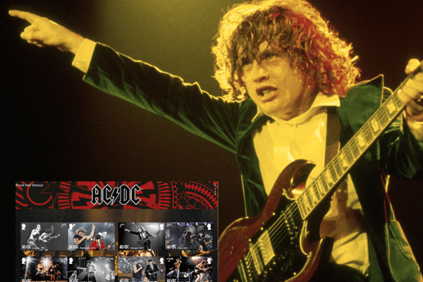To celebrate the 50th anniversary of AC/DC's album High Voltage, the Royal Mail are set to release a series of stamps ahead of the band's UK tour date.