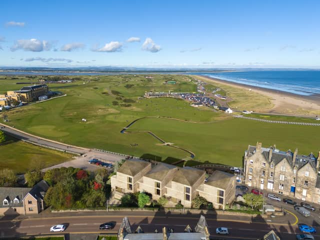 The three-storey house with views of Swilcan Bridge and the Old Course at St Andrews has not been built yet, allowing a buyer to customise its interiors