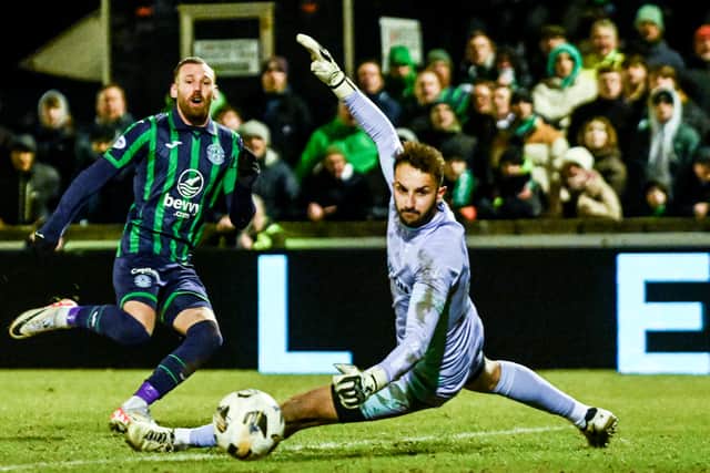 Martin Boyle was guilty of spurning two big chances for Hibs against Ayr United.  (Photo by Rob Casey / SNS Group)
