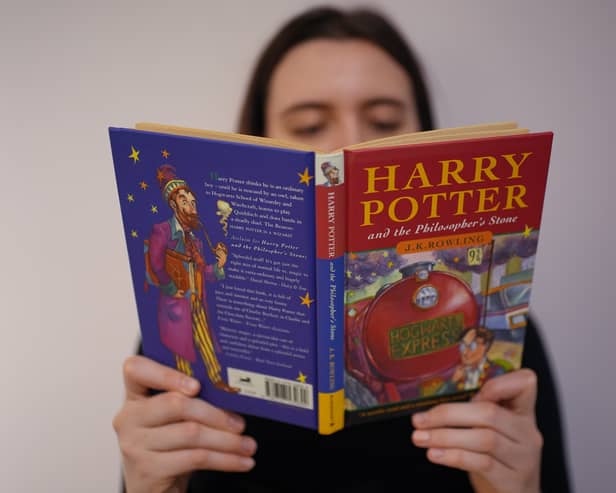 A first edition of Harry Potter and the Philosopher's Stone, 1997, by JK Rowling - similar to the one pictured here, has sold for £18,000.
