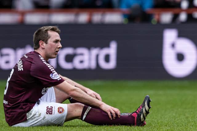 Calem Nieuwenhof picked up his Hearts injury against Celtic.