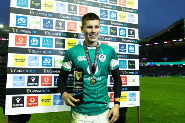 Ireland's Sam Prendergast was named man of the match in his fifth start for Ireland.