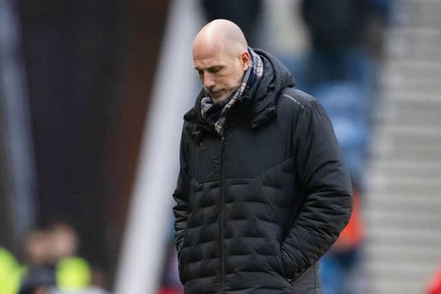 Rangers manager Philippe Clement looks dejected during the 1-0 Scottish Cup defeat to Queen's Park at Ibrox. (Photo by Rob Casey / SNS Group)