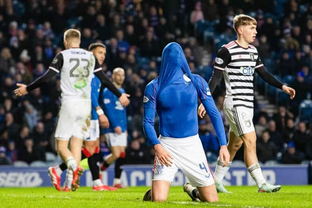 Rangers' Robin Propper shows his frustration after failing to convert a chance against Queen's Park. (Photo by Alan Harvey / SNS Group)