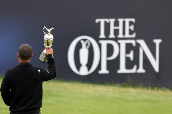  Xander Schauffele poses with the Claret Jug after winning the 152nd Open Championship at Royal Troon last year
