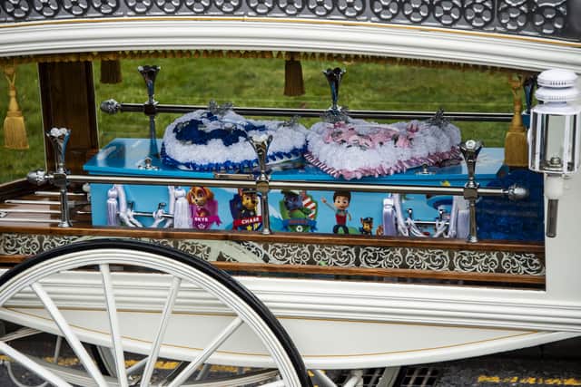 The funeral cortege left Co-Op Funeral Care Parolour and headed to Adambrae Cemetery where the family asked members of the public to line the route and celebrate the life of Hope Gordon. Picture: Lisa Ferguson