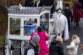 The horse and carriage carrying Hope Gordon's body as she was laid to rest. Picture: Lisa Ferguson