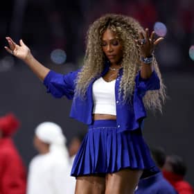 Serena Williams during the Super Bowl halftime show