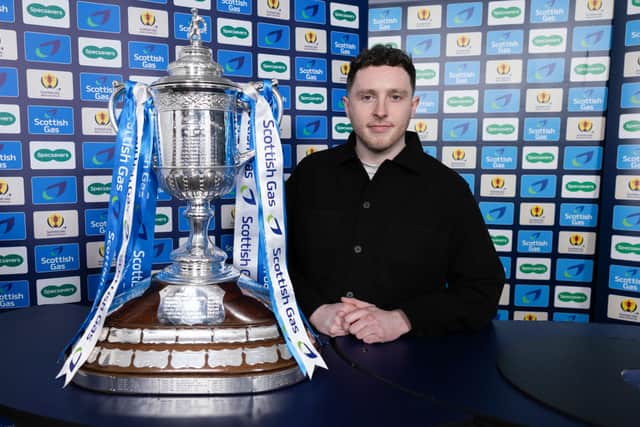 The Scottish Gas Scottish Cup quarter-final draw was conducted by comedian Paul Black after Hearts' penalty shoot-out win over St Mirren in Paisley. (Photo by Craig Foy / SNS Group)