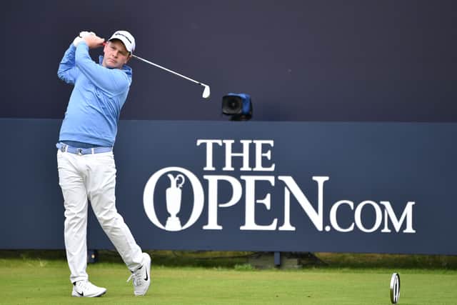 Bob MacIntyre tees off in his first major at Royal Portrush in the 2019 Open