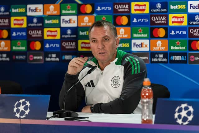 Celtic manager Brendan Rodgers speaks to the media ahead of the Bayern Munich tie.