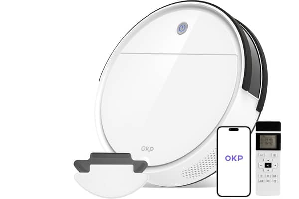 The OKP robot vacuum has the latest high-tech features