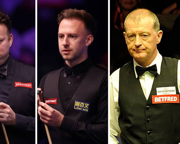 Three of the world's highest-earning snooker players.