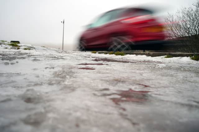Police stopped a car driving at 143mph on a country road in Scotland.