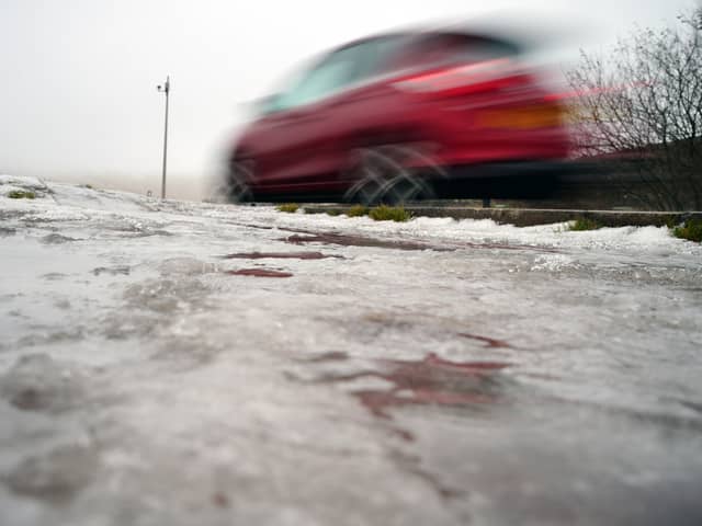 Police stopped a car driving at 143mph on a country road in Scotland.