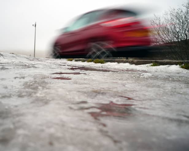 Police stopped a car driving at 143mph on a country road in Scotland.