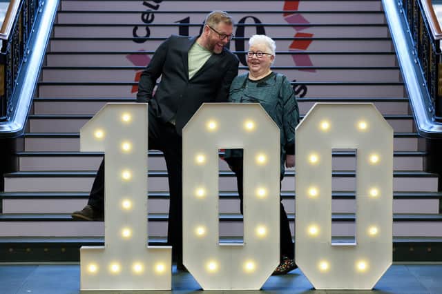 Val McDermid, seen with fellow author Damian Barr, at the launch of celebrations for the National Library of Scotland's 100th anniversary last month (Picture: Jeff J Mitchell)