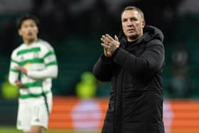 Celtic manager Brendan Rodgers at full time after the 2-1 defeat to Bayern Munich in the Champions League Play-off first leg.  (Photo by Craig Foy / SNS Group)