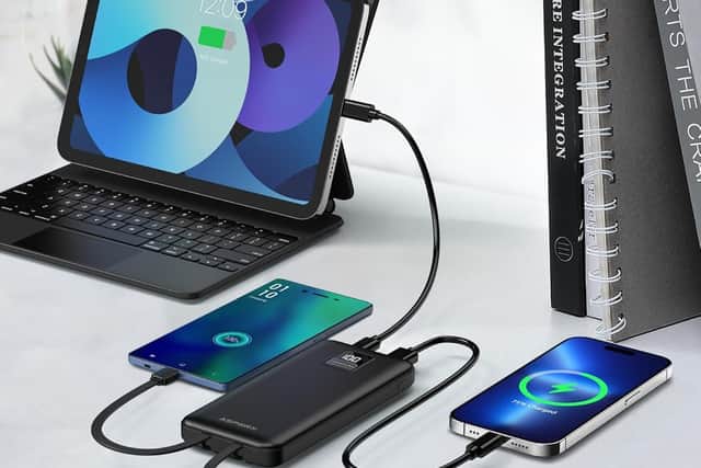You can charge four devices at a time