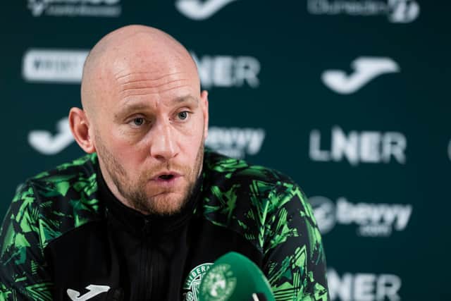 Hibs head coach David Gray knows the baseline expectation is to finish in the top six of the Premiership.