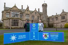 Five Star Sports Agency founder and owner Paul Lawrie pictured at SCHLOSS Roxburghe Hotel & Golf Course with general manager Bruno De Schuyter 
