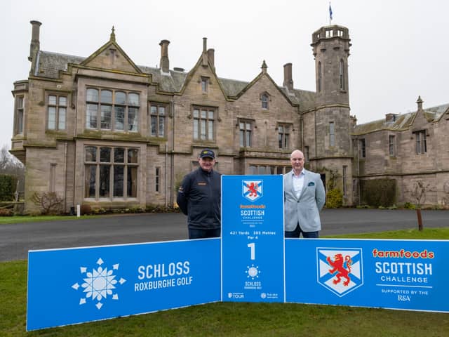 Five Star Sports Agency founder and owner Paul Lawrie pictured at SCHLOSS Roxburghe Hotel & Golf Course with general manager Bruno De Schuyter 