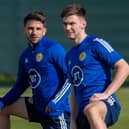 Scotland internationals Greg Taylor (L) and Kieran Tierney. Cr: SNS Group.