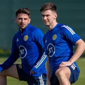 Scotland internationals Greg Taylor (L) and Kieran Tierney. Cr: SNS Group.