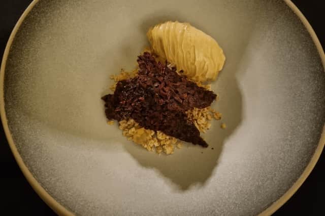 The chocolate dessert