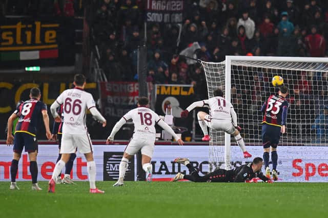 Che Adams was heavily involved in Eljif Elmas' goal for Torino.