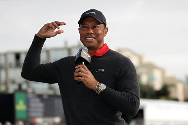 Tiger Woods delivered an upbeat message about ongoing talks about a new landscape for the game in a CBS chat during the Genesis Invitationl on Sunday