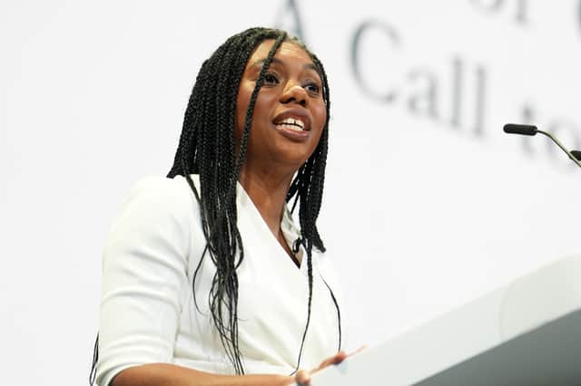 Conservative leader Kemi Badenoch warned about the fall of Western civilisation as she urged her party to reform itself (Picture: Jordan Pettitt)