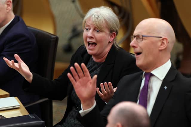 Finance Secretary Shona Robison and John Swinney  (Picture: Jeff J Mitchell)